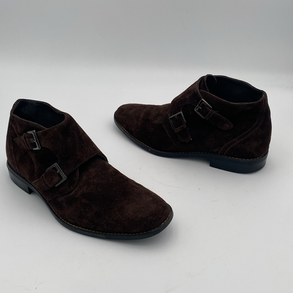 Stacy Adams Dark Brown Chukka Boots mens 7.5 suede casual office Festival Y2K